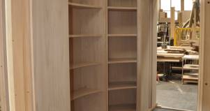 Libreria design cupola in legno